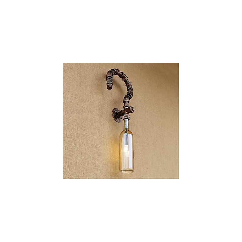 レトロアメリカンビレッジクリエイティブインダストリーウィンドデザイナーウォーターボトルウォールランプウォールライトアンバー