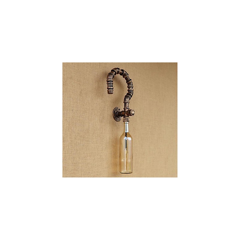 レトロアメリカンビレッジクリエイティブインダストリーウィンドデザイナーウォーターボトルウォールランプウォールライトアンバー