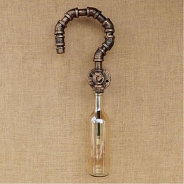 レトロアメリカンビレッジクリエイティブインダストリーウィンドデザイナーウォーターボトルウォールランプウォールライトアンバー