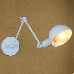 ホワイト ダブル フェスティバル ウォールランプ 錬鉄製 ロングアーム