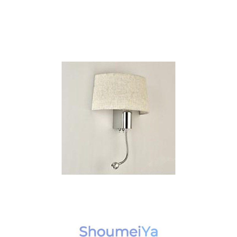 ホテルの部屋の寝室の通路の布製ランプベッドサイドランプ、アメリカンベッドサイドランプスイッチ付き