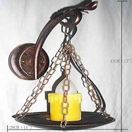 ミニスタイルのアップライト壁取り付け用燭台壁ライト用の素朴なロッジの絵画の特徴