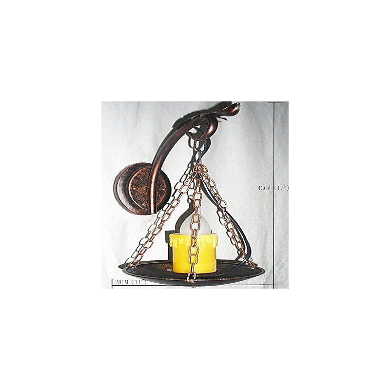 ミニスタイルのアップライト壁取り付け用燭台壁ライト用の素朴なロッジの絵画の特徴