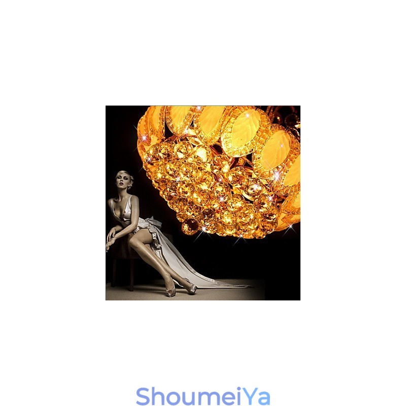 モダンラグジュアリーシャンデリアクリスタルペンダントライト直径50CM電球8個付き