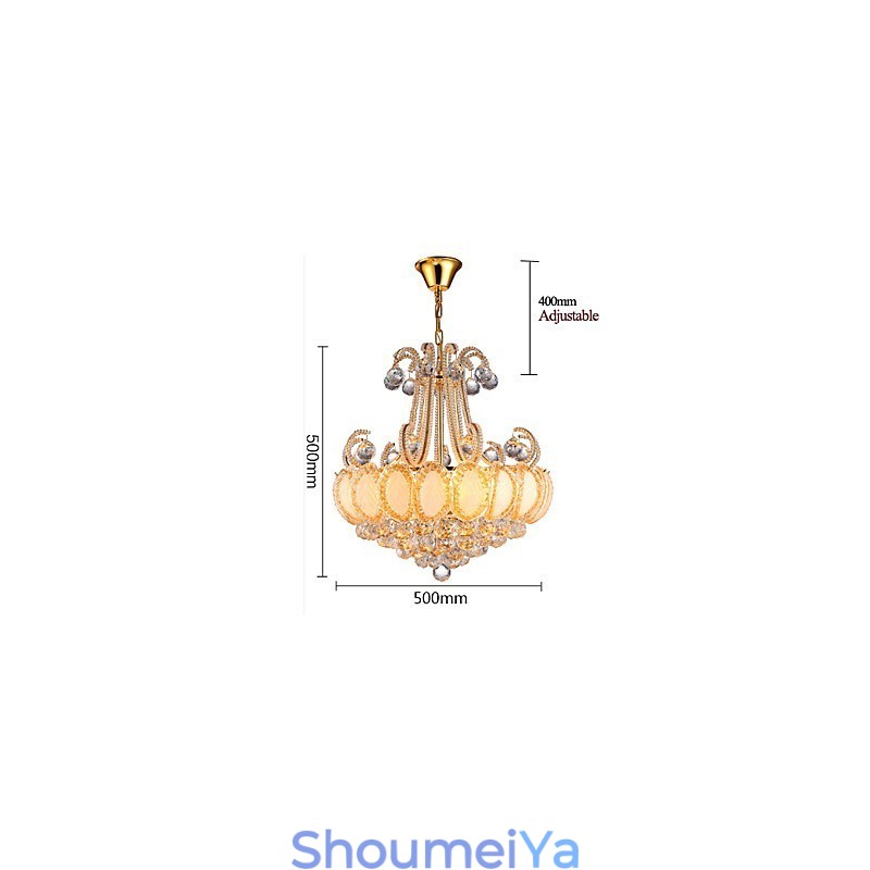 モダンラグジュアリーシャンデリアクリスタルペンダントライト直径50CM電球8個付き