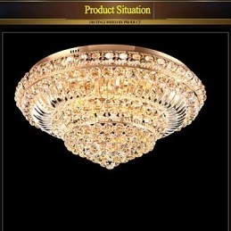 モダンラグジュアリークリスタルシーリングライト吸収ドームライト直径60CM