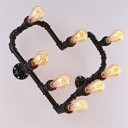 ヴィンテージ ウォーターパイプ ラブハート クリエイティブ ウォールライト インダストリアル リビングルーム レストラン バー カフェ デコレーション ウォール スコンセ