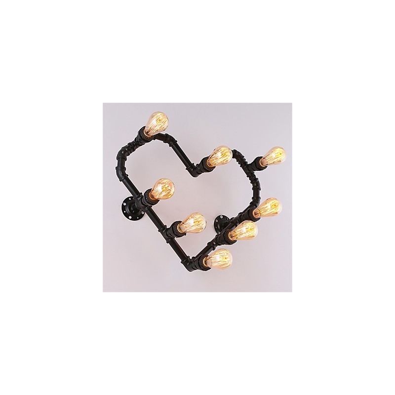 ヴィンテージ ウォーターパイプ ラブハート クリエイティブ ウォールライト インダストリアル リビングルーム レストラン バー カフェ デコレーション ウォール スコンセ