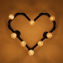 ヴィンテージ ウォーターパイプ ラブハート クリエイティブ ウォールライト インダストリアル リビングルーム レストラン バー カフェ デコレーション ウォール スコンセ