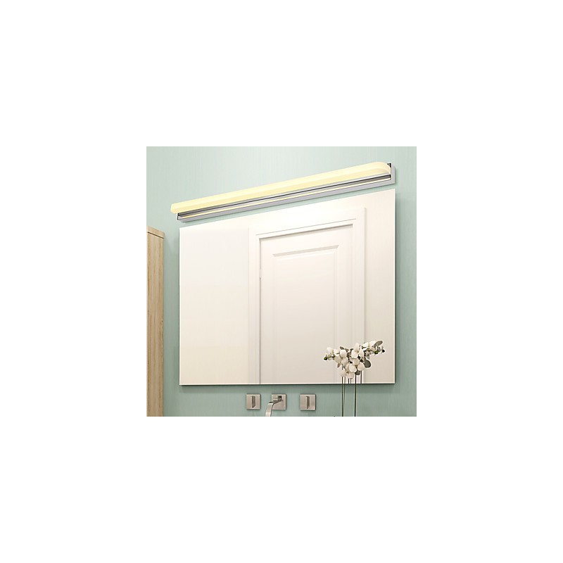 モダンで現代的なクローム機能を備えたアンビエントライトバスルーム照明ウォールライト