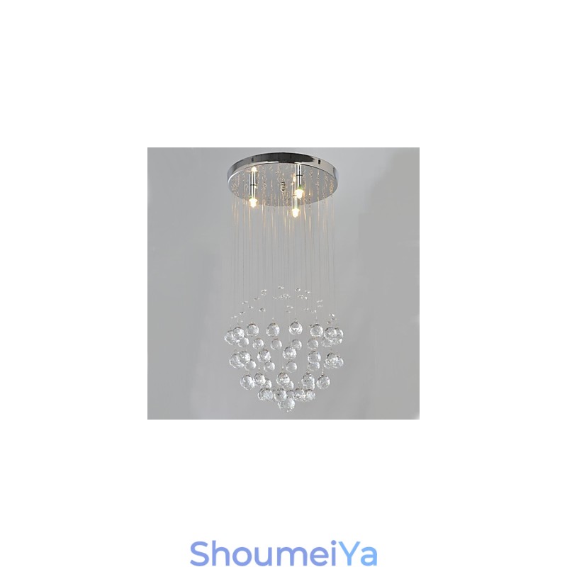 伝統的なクラシッククリスタルクロームメタルフラッシュマウント