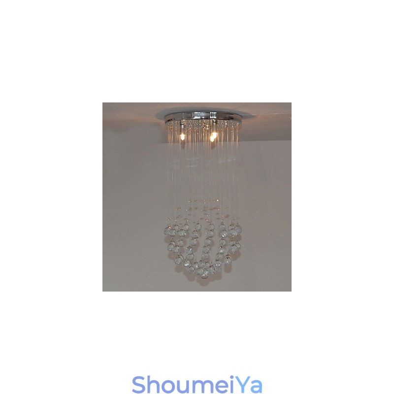 伝統的なクラシッククリスタルクロームメタルフラッシュマウント