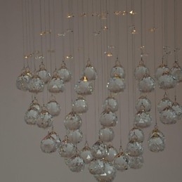 伝統的なクラシッククリスタルクロームメタルフラッシュマウント