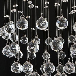 伝統的なクラシッククリスタルクロームメタルフラッシュマウント