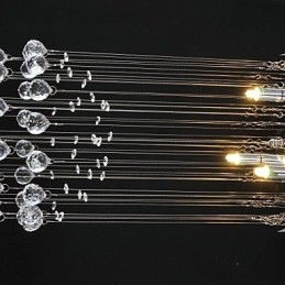 伝統的なクラシッククリスタルクロームメタルフラッシュマウント