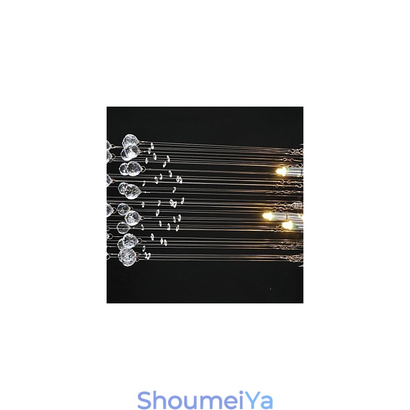 伝統的なクラシッククリスタルクロームメタルフラッシュマウント