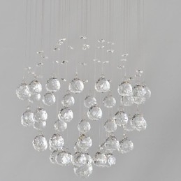 伝統的なクラシッククリスタルクロームメタルフラッシュマウント