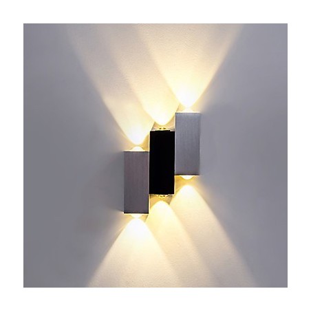 モダンで現代的なブラシ仕上げのアンビエントライトフラッシュマウントウォールライトウォールライト