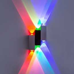 モダンで現代的なブラシ仕上げのアンビエントライトフラッシュマウントウォールライトウォールライト