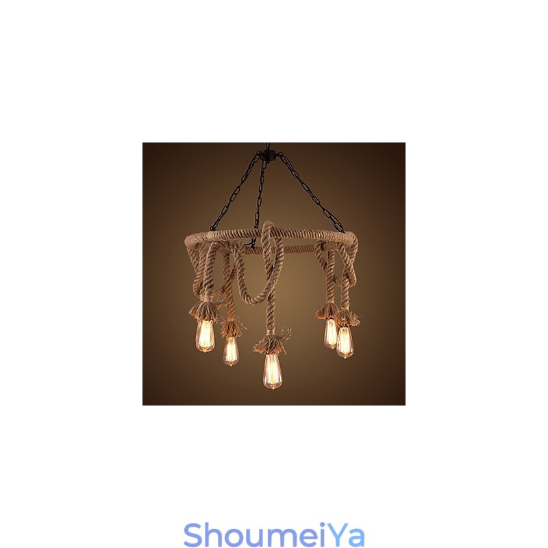 アメリカンカントリーヘンプシャンデリア