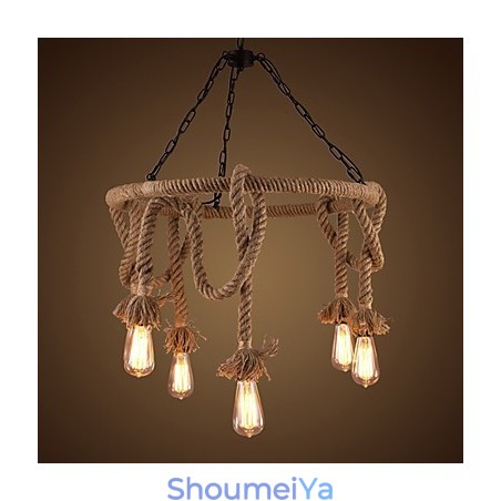 アメリカンカントリーヘンプシャンデリア