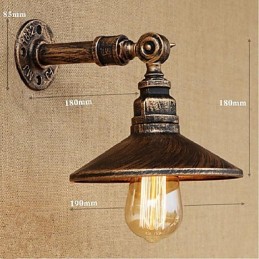 インダストリアルスタイル 北欧 水道管 壁ランプ 壁 ライトブラウン 古代