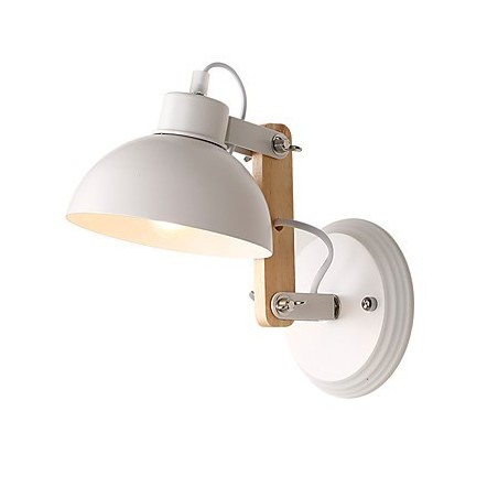 ヴィンテージ ウッド アールデコ メタル メタル 素朴な壁取り付け用燭台 リビングルーム ダイニングルーム 廊下 壁ランプ ブラック ホワイト オプション