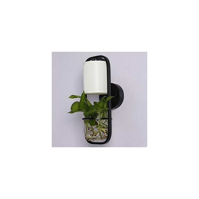 モダンな鉄製のクリエイティブな鉢植え植物ガラス製ウォールランプ