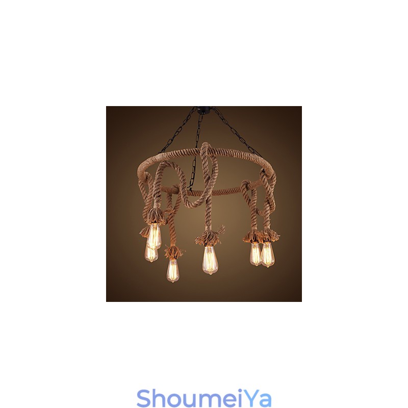 アメリカンカントリーヘンプシャンデリア