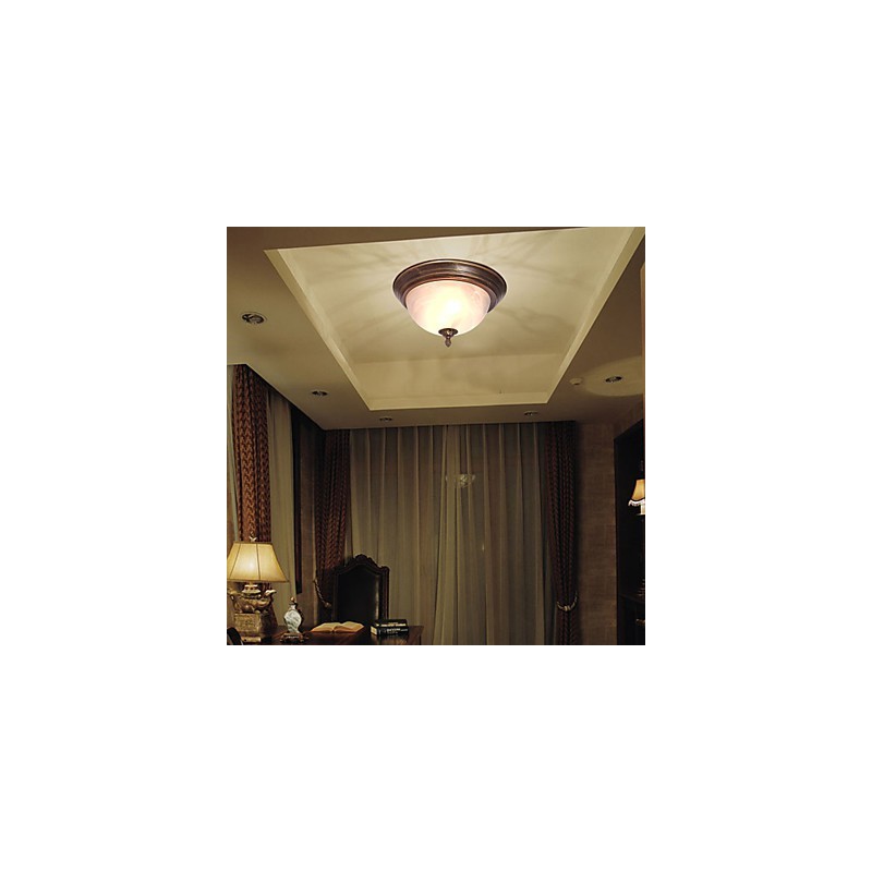 アンティーク調フラッシュマウント 2灯