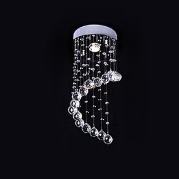 モダンで現代的なクリスタル電気メッキメタルシャンデリアフラッシュマウント