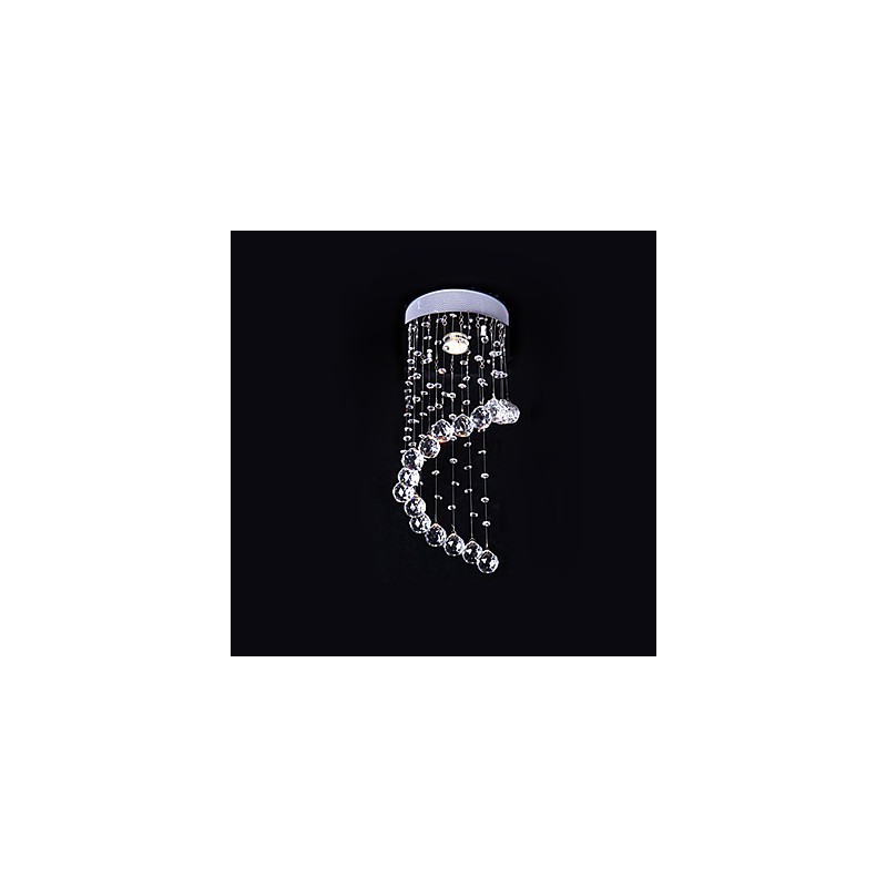 モダンで現代的なクリスタル電気メッキメタルシャンデリアフラッシュマウント