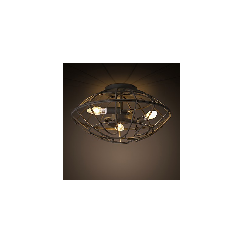 レトロミニスタイルペインティングメタルフラッシュマウント