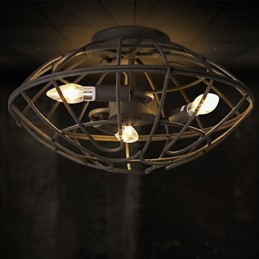 レトロミニスタイルペインティングメタルフラッシュマウント