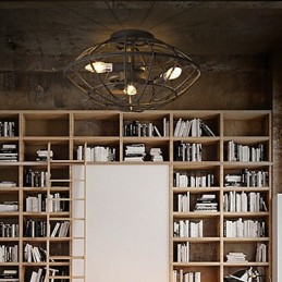 レトロミニスタイルペインティングメタルフラッシュマウント