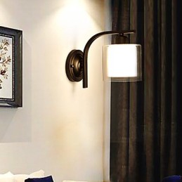 カントリーモダンコンテンポラリーミニスタイルの目の保護アンビエントライト壁取り付け用燭台壁ライト