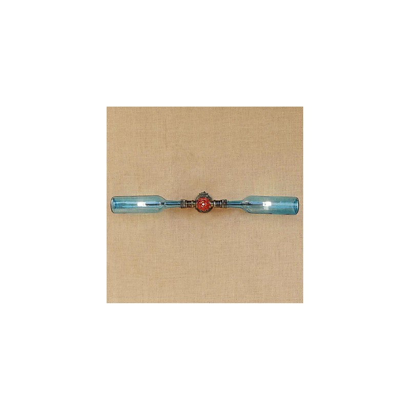 レトロアメリカンビレッジクリエイティブインダストリーウィンドデザイナーウォーターボトルウォールランプウォールライトブルー