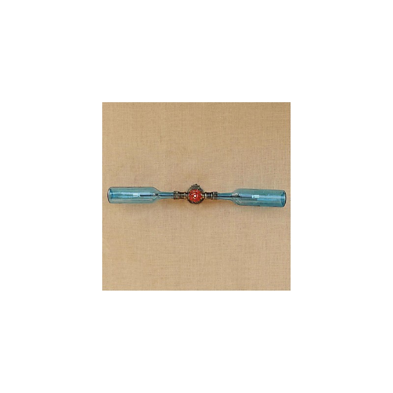 レトロアメリカンビレッジクリエイティブインダストリーウィンドデザイナーウォーターボトルウォールランプウォールライトブルー