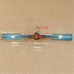 レトロアメリカンビレッジクリエイティブインダストリーウィンドデザイナーウォーターボトルウォールランプウォールライトブルー