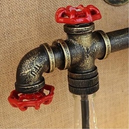 レトロ インダストリアル ウィンドスイッチ ウォーターボトル ウォールランプ ウォールライト ブルー