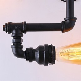 3ヘッドヴィンテージ工業用パイプウォールライトブラッククリエイティブライトレストランカフェバー装飾照明