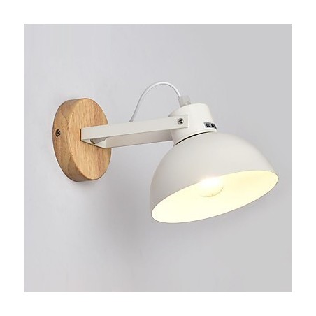 ヴィンテージ ウッド アールデコ メタル メタル 素朴な壁取り付け用燭台 リビングルーム ダイニングルーム 廊下 壁ランプ ブラック ホワイト オプション