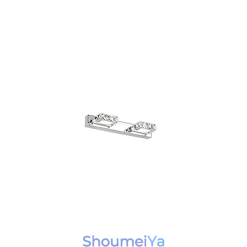 モダンコンテンポラリー クリスタルアンビエントライトのクローム機能バスルーム