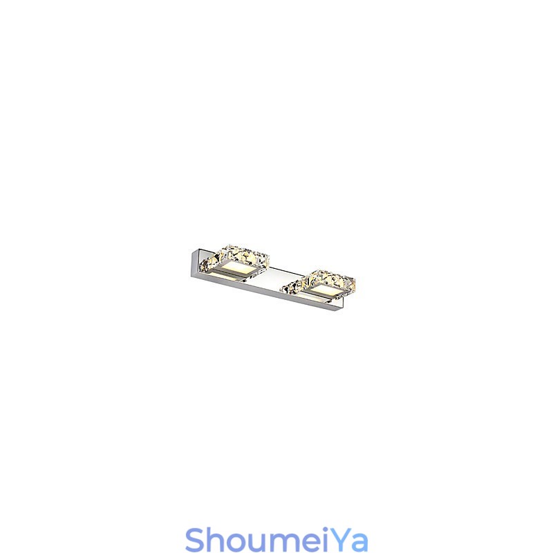 モダンコンテンポラリー クリスタルアンビエントライトのクローム機能バスルーム