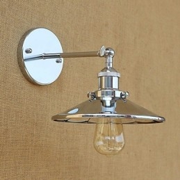 素朴なロッジカントリーレトロ電気メッキ機能ミニスタイルアンビエントライト壁取り付け用燭台