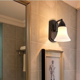 素朴なロッジブラックオキサイド仕上げ、目の保護機能、アンビエントライト、壁取り付け用燭台、壁ライト