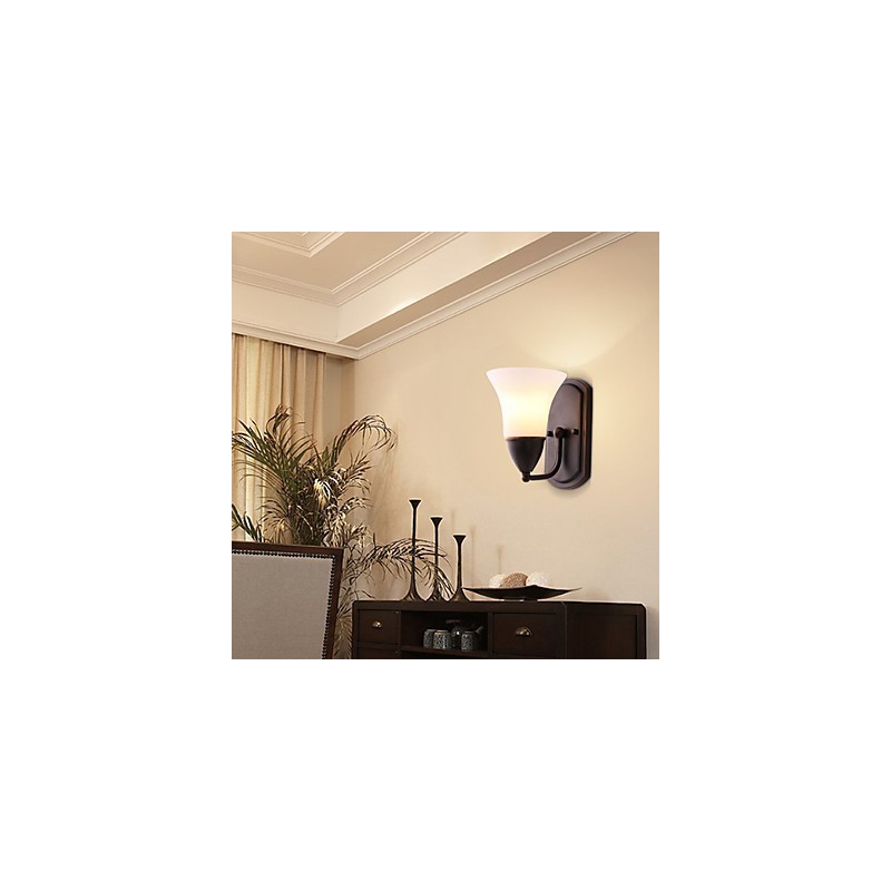 素朴なロッジブラックオキサイド仕上げ、目の保護機能、アンビエントライト、壁取り付け用燭台、壁ライト