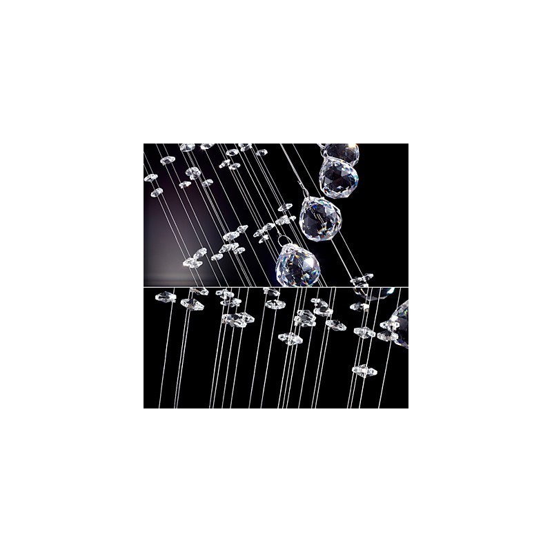 クリスタルペンダントライト シャンデリア照明 5灯 シルバー キャンポイ クリア K9 クリスタル ヘリックス 天井ランプ