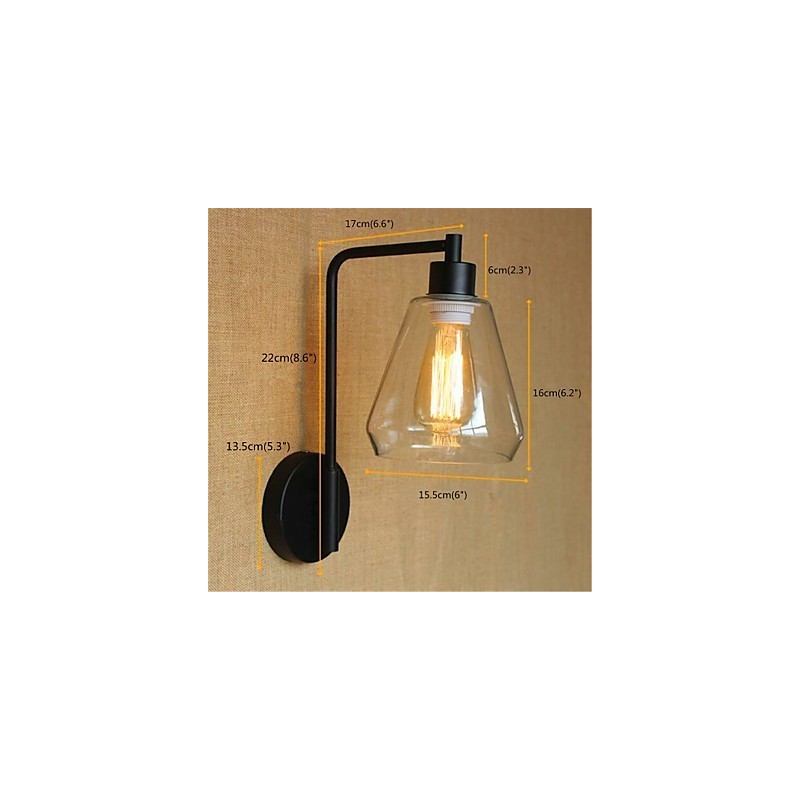 スイングアームアンビエントライト用の素朴なロッジカントリーブラックオキサイド仕上げ