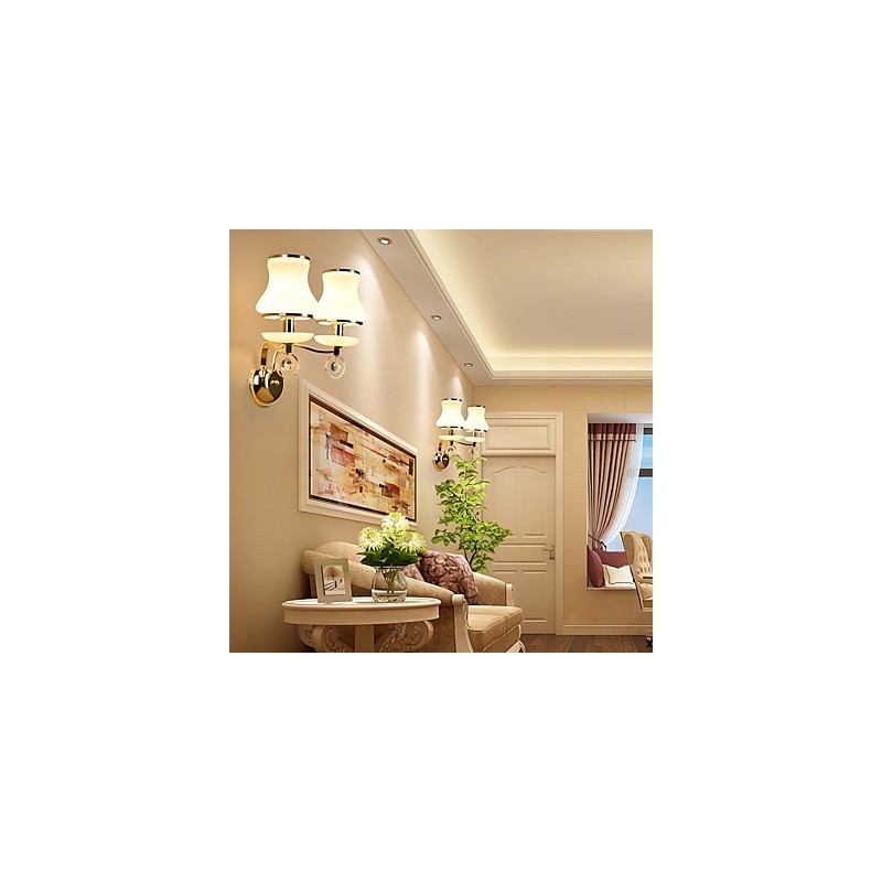 クリスタルアンビエントライトウォールスコンセウォールライト用のモダンで現代的な電気メッキ機能